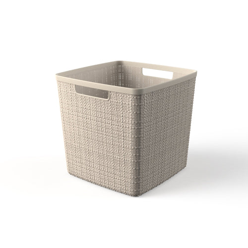 Curver Jute Cube Baskets - 17L, 28 x 28 x 27cm