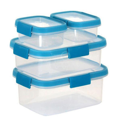 Curver Smart Fresh Set of 4 Airtight Food Containers - 2 x 0.2 Liters, 1 Liter & 1.2 Liters