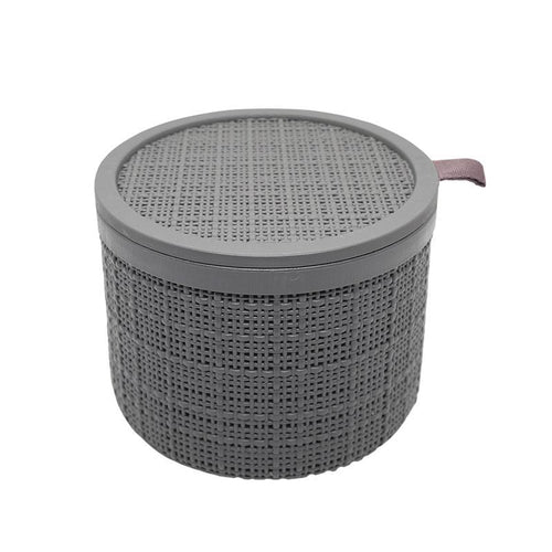 Curver Jute Round Baskets with Lid- 2L, 17 x 13cm