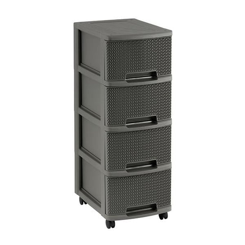 Curver Knit Drawers with Wheels - Brown