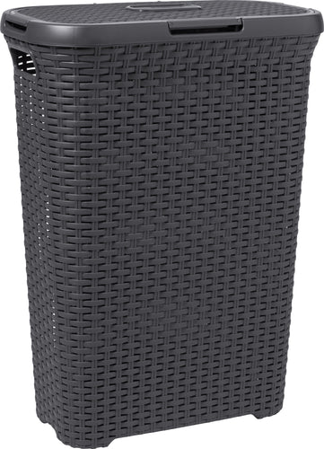 Curver Rattan Slim Laundry Hamper - 40 Liters, Available in 2 Colors