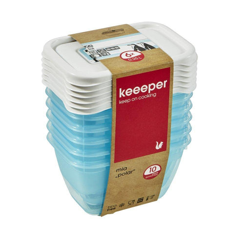 Keeeper Mia Polar 6-Piece Freezer Food Containers - 0.25L