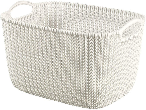 Curver Knit Large Rectangular Basket 19 liters - Off-White
