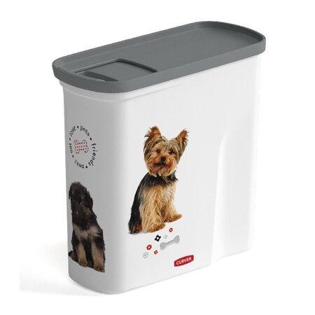 Curver Pet Dry Food Dispenser with Puppy Images - 2 Liters
