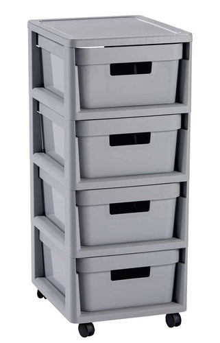 Curver Infinity Drawers with Wheels - Grey