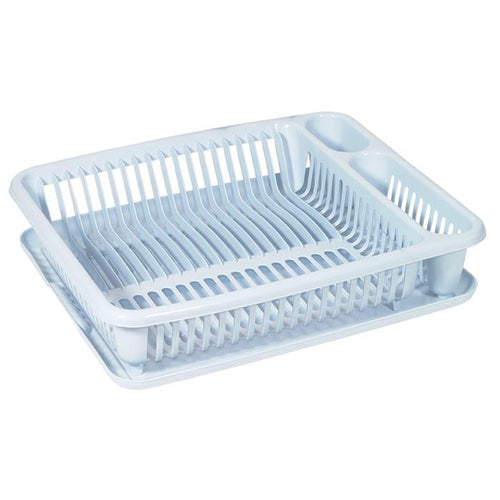 Curver Dish Drying Rack with Tray - White, 49.8 x 10.9 x 41.2cm