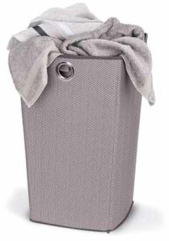 Cosatto Twill Laundry Hamper - 33 x 33 x 60cm, Mocha or Grey