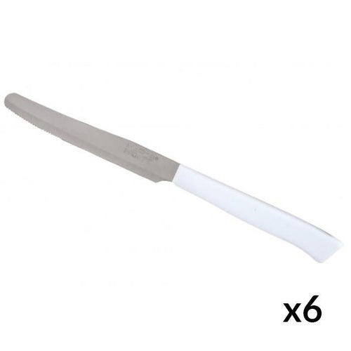 Marob Blister Set of 6 Table Knives - 11cm Blade, White or Black