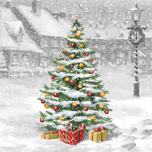 Ambiente Napkin Christmas Tree on Square