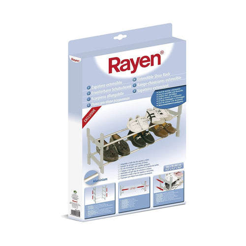 Rayen Extendible Shoe Rack - Aluminum, 29.5 x 29 x 46.5cm