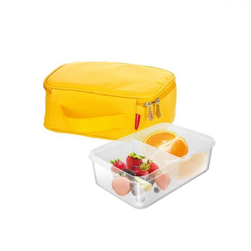 Tescoma Thermal Insulated Lunch Bag with Gel Pack & 1 Food Container - 1.5L, Yellow