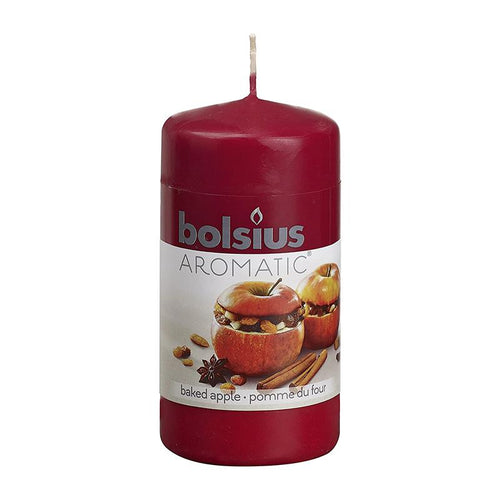 Bolsius Aromatic Pillar Candle  - 120/60, Baked Apple