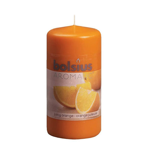 Bolsius Aromatic Pillar Candle  - 120/60, Juicy Orange