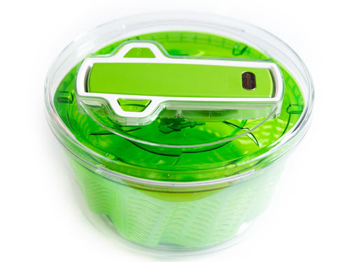 Zyliss Swift Dry Salad Spinner, 23 x 12.5cm - Transparent & Lime Green