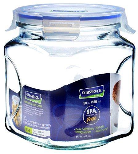 Glass Lock Airtight Glass Food Canister - 1500ml