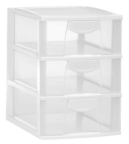 Allibert Chest of 3 Drawers, Clear - 3 liters