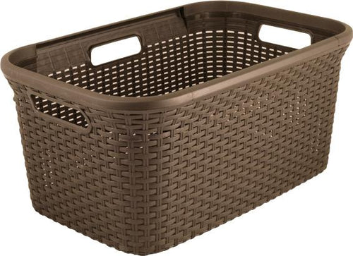 Curver Rattan Laundry Basket - 45 Liters, Available in 3 Colors