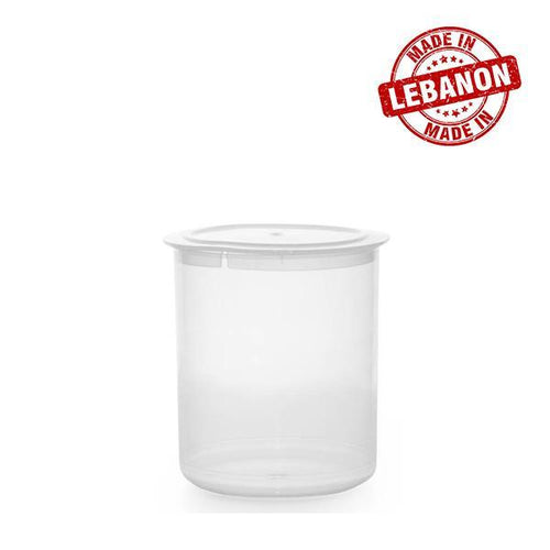Gab Plastic Cylindrical Food Container with Lid - 1.25L