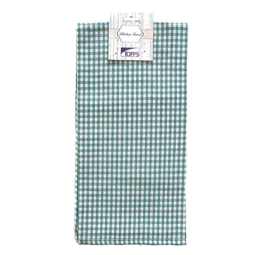 Topps Checkered Kitchen Towels - 50 x 70cm, 100% Cotton