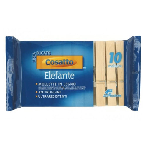 Cosatto Elefante Jumbo Wooden Clothes Pegs, Pack of 10