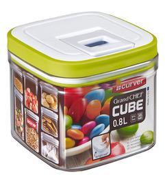 Curver Dry Cube Food Canisters - 0.8L or 1.3L - Green