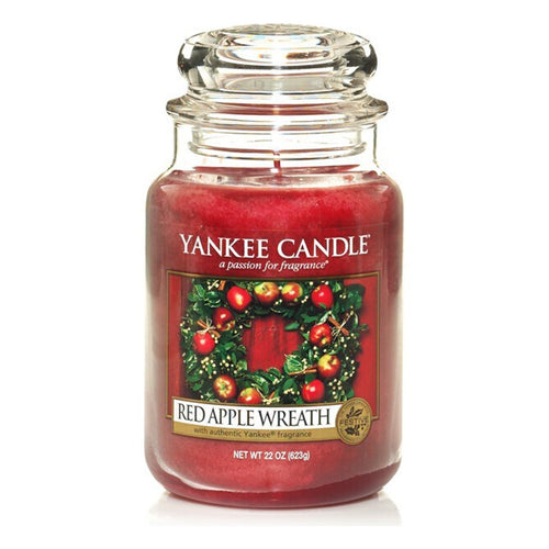 Yankee Candle Glass Jar Candle - Red Apple Wreath