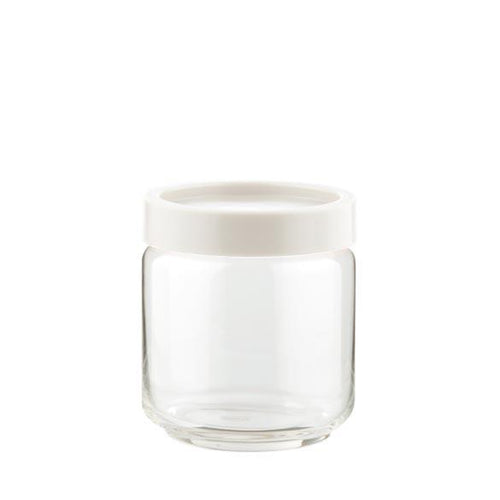 Ocean Set of 6 Glass Pop Jars with White Plastic Lids - 500ml