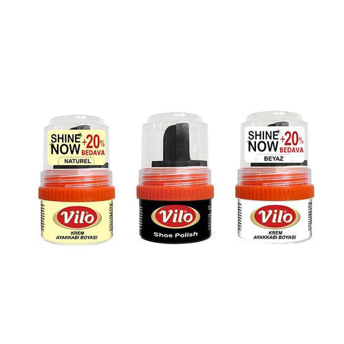 Vilo Self Shining Cream Shoe Polish, 60 ML, White, Black or Neutral