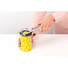 Load image into Gallery viewer, Brabantia Profile Universal Opener - Matt Steel, in use opening jar.
