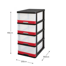Load image into Gallery viewer, Allibert Hercule Chest of Drawers with 4 Drawers - 40 x 50 x 84cm
