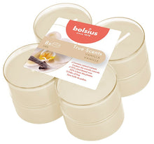 Load image into Gallery viewer, Bolsius True Scents Vanilla Maxi-Light Candles with Clear Cups, Scented - Pack of 8
