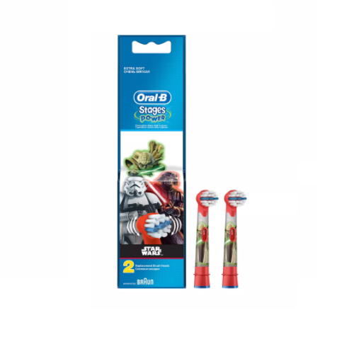 Braun Oral-B Toothbrush Replacement Heads for Kids, Star Wars - Pack of 2