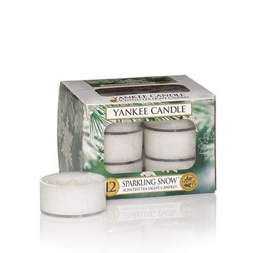 Yankee Candle Tea Light Scented Candles - Pack of 12 - Sparkling Snow